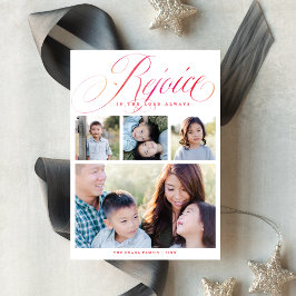 Rejoice in the Lord Altijd religieus | Kerstmis Feestdagenkaart