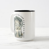 Rejoice in the Lord Always Cute Squirrel Christian Tweekleurige Koffiemok (Voorkant links)