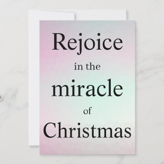 Rejoice In The Miracle Of Christmas Bedankkaart (Voorkant)