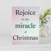 Rejoice In The Miracle Of Christmas Bedankkaart (Staand voorkant)