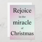 Rejoice In The Miracle Of Christmas Bedankkaart (Voorkant / Achterkant)