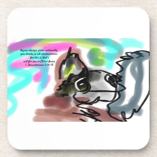 Rejoice jesus bier onderzetter (Voorkant)