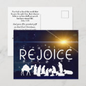 REJOICE-kerst Nativiteit Briefkaart (Voorkant / Achterkant)
