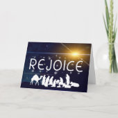 REJOICE-kerst Nativiteit Feestdagen Kaart (Voorkant)