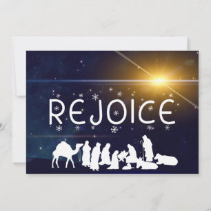 REJOICE-kerstfeestflat Feestdagenkaart