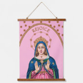 Rejoice! (Latin: Gaudete!) Upper Torso BVM Advent Hangend Wandkleed (Voorkant)