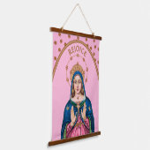 Rejoice! (Latin: Gaudete!) Upper Torso BVM Advent Hangend Wandkleed (Gebogen)