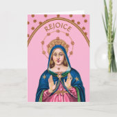 Rejoice! (Latin: Gaudete!) Upper Torso BVM Advent Kaart (Voorkant)