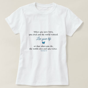 Rejoice Life, inspirerend Native American Quote T-shirt