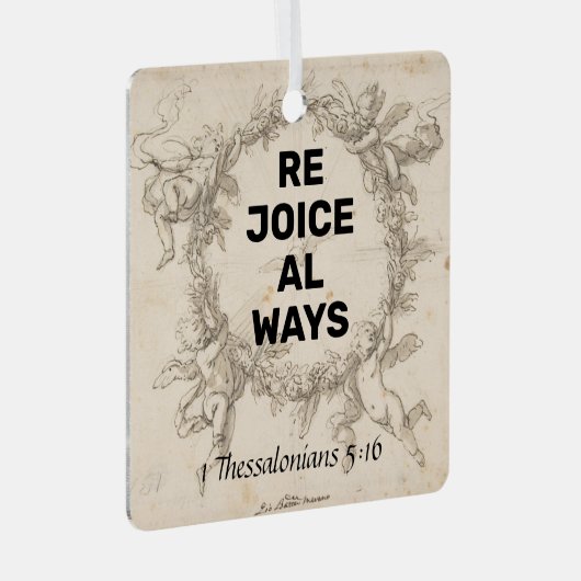 Rejoice Metalen Ornament (Voorkant Rechts)