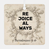 Rejoice Metalen Ornament (Voorkant)