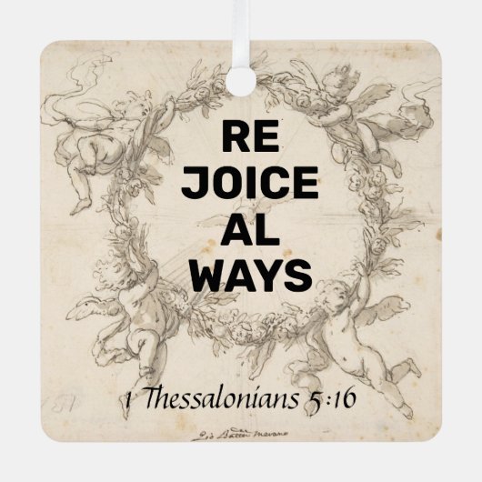 Rejoice Metalen Ornament (Voorkant)