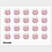 Rejoice Pink Lavender Floral Sticker (Vel)