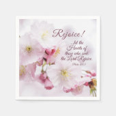 Rejoice Psalm 105:3 Cherry Blossom Spring Easter Servet (Voorkant)