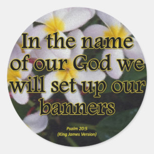 Rejoice Psalm 20-4 Condensed Ronde Sticker