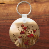 REJOICE Red Poppies Floral Design Sleutelhanger (Voorkant)