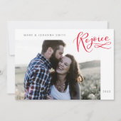 Rejoice Religieuze kerstkaartje voor kerstfeestdag Feestdagenkaart (Voorkant)