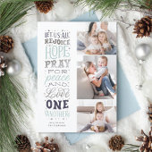 Rejoice Religous Faux Silver Foil met kerstKaart