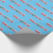 REJOICE rode tekst met sneeuw en aarde Cadeaupapier (Hoek)