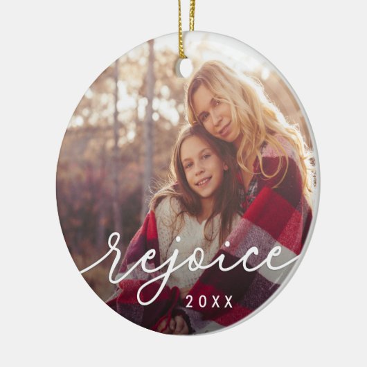 Rejoice Script | Foto Keramisch Ornament (Links)