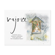 Rejoice Script-kerstmeisje op raam