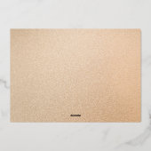 Rejoice Script Modern Photo Holiday Folie Feestdagenkaart (Achterkant)