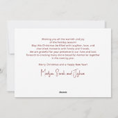 Rejoyce Script Font Typografie Vakantie Fotokaart Feestdagenkaart (Achterkant)