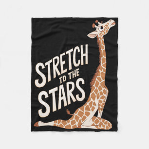 Rek naar de Melkweg Positieve Yoga Giraffe Hu Fleece Deken