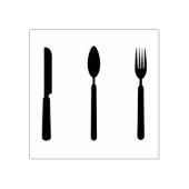 Rek, spon en mes Rubber Stempel (Afrduk)