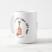 “Rek uit, nip langzaam, stress minder.” Koffiemok (Voorkant links)