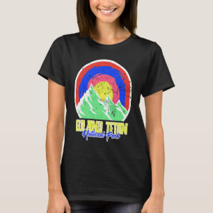 rek van het nationale park Retro Grand Teton T-shirt
