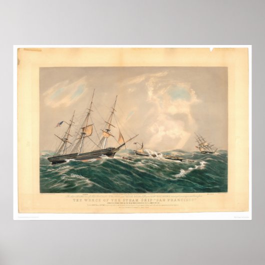 Rek van het schip "San Francisco" (1877A) Poster (Voorkant)