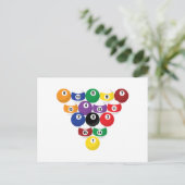 Rek van poolballen briefkaart (Staand voorkant)