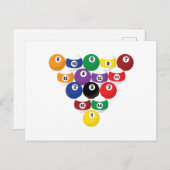 Rek van poolballen briefkaart (Voorkant / Achterkant)