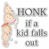 Reken als een kind herfsten uitdeelt sticker (Voorkant)