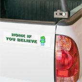 Reken als u gelooft dat Space Alien Bumpersticker (Op Truck)