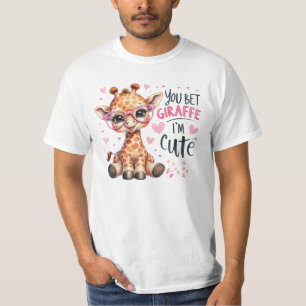 reken maar giraffe ik ben schattig t-shirt