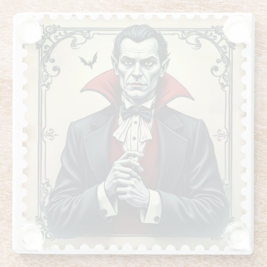 Reken op klasse: Dracula's  toast Glazen Onderzetter (Achterkant)