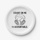 Reken op mij, ik ben verantwoordelijk papieren bordje (Voorkant)
