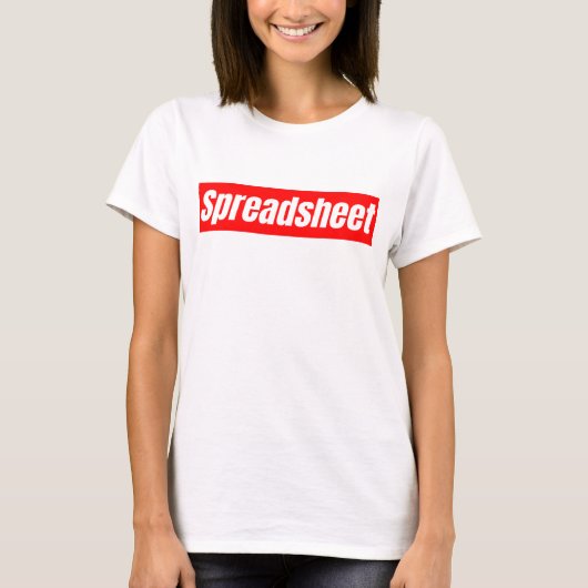 Rekenblad - Grappige Accountant T-shirt (Voorkant)