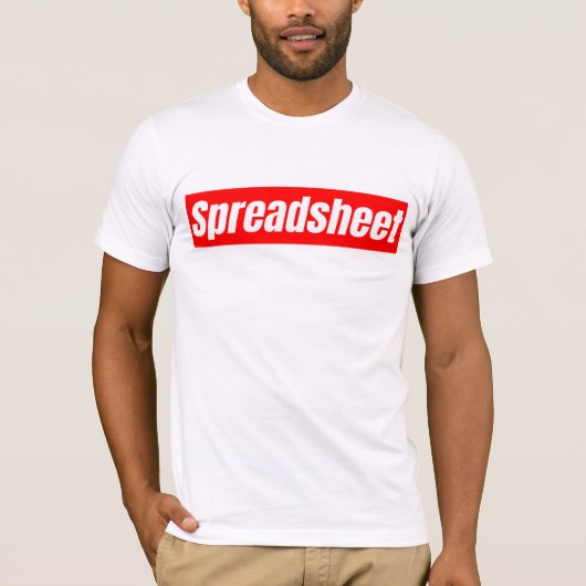 Rekenblad - Grappige Accountant T-shirt (Voorkant)
