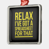 Rekenblad inspirerende grappige geschenken metalen ornament (Links)