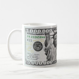 Rekening van vijf miljoen dollar koffiemok
