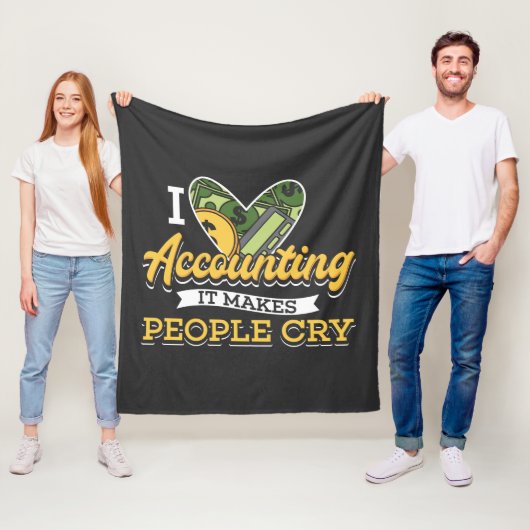 Rekeningen Vorderingen I Love Accounting Fleece Deken (In situ)