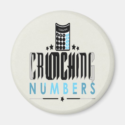Rekeninghouder - Crunching Numbers Magneet (Voorkant)