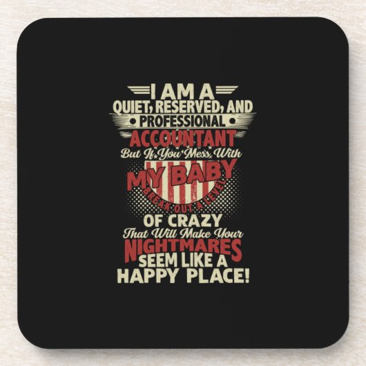 Rekeningoverzicht | Ik ben een professionele accou Bier Onderzetter (Voorkant)