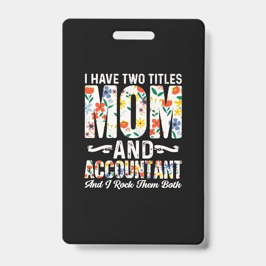 Rekeningoverzicht | Mam en accountant Badge (Voorzijde)