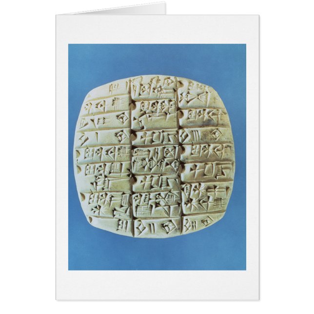 Rekeningoverzicht met cuneiform script, c.2400 BC  (Voorkant)