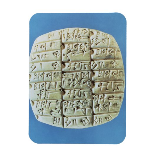 Rekeningoverzicht met cuneiform script, c.2400 BC  Magneet (Verticaal)