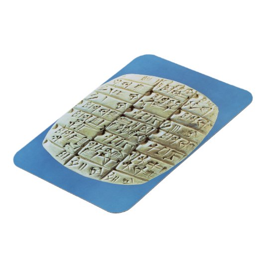 Rekeningoverzicht met cuneiform script, c.2400 BC Magneet (Linkerzijde)